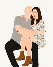 Load image into Gallery viewer, minimalist detail custom portrait illustration