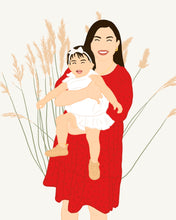 Load image into Gallery viewer, custom digital portrait illustration