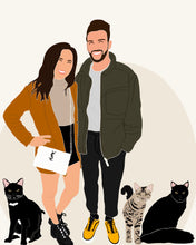 Load image into Gallery viewer, minimalist detail custom portrait illustration