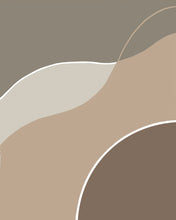 Load image into Gallery viewer, An art print featuring warm brown tones that replicate relaxing waves.