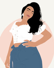 Load image into Gallery viewer, minimalist detail custom portrait illustration