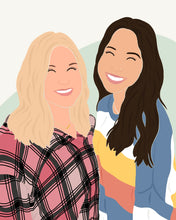 Load image into Gallery viewer, minimalist detail custom portrait illustration
