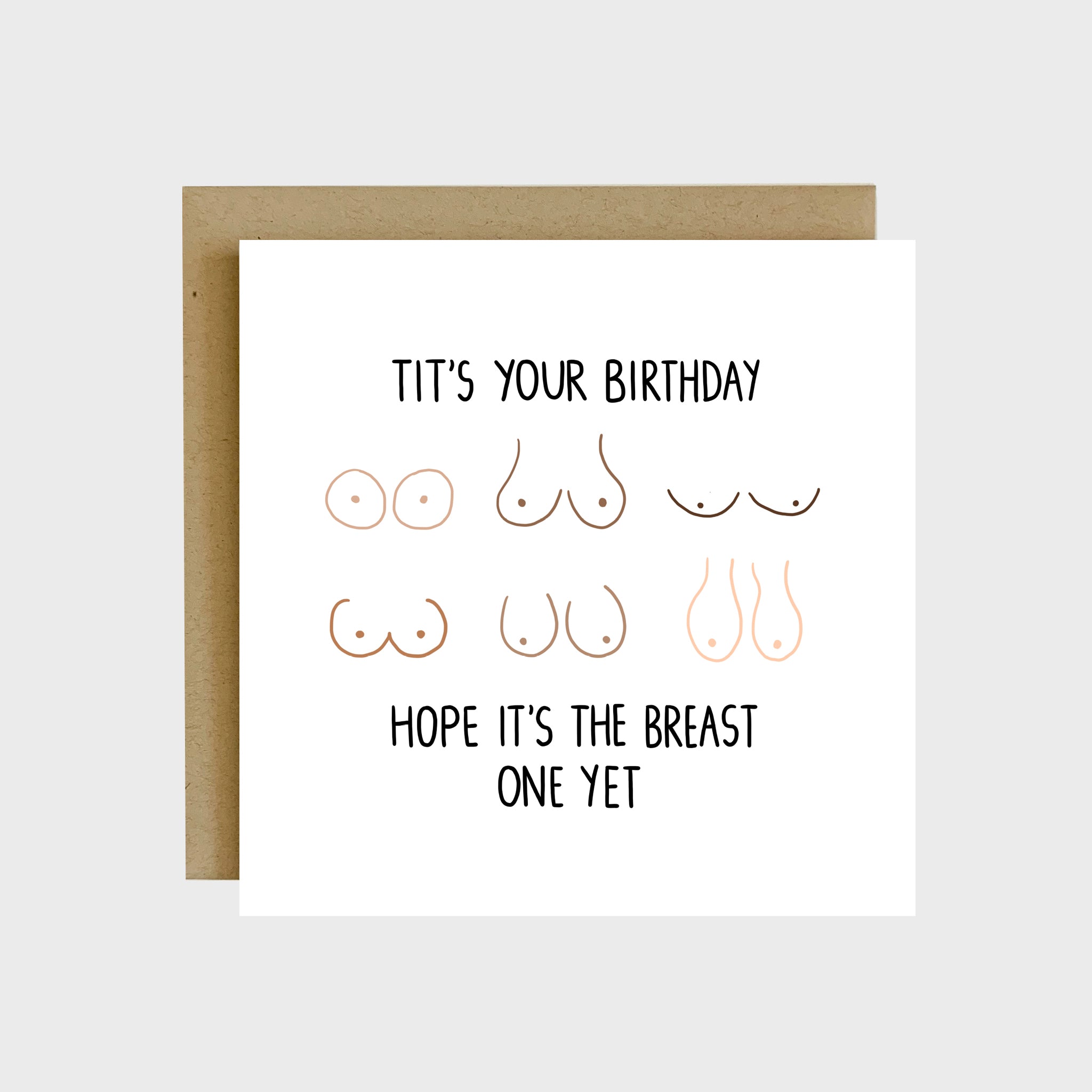 tit's your birthday pun greeting card